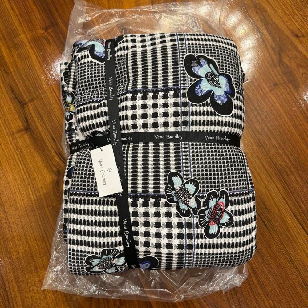vera bradley cozy life jersey throw blanket bedford plaid